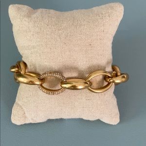 Pave chain link bracelet